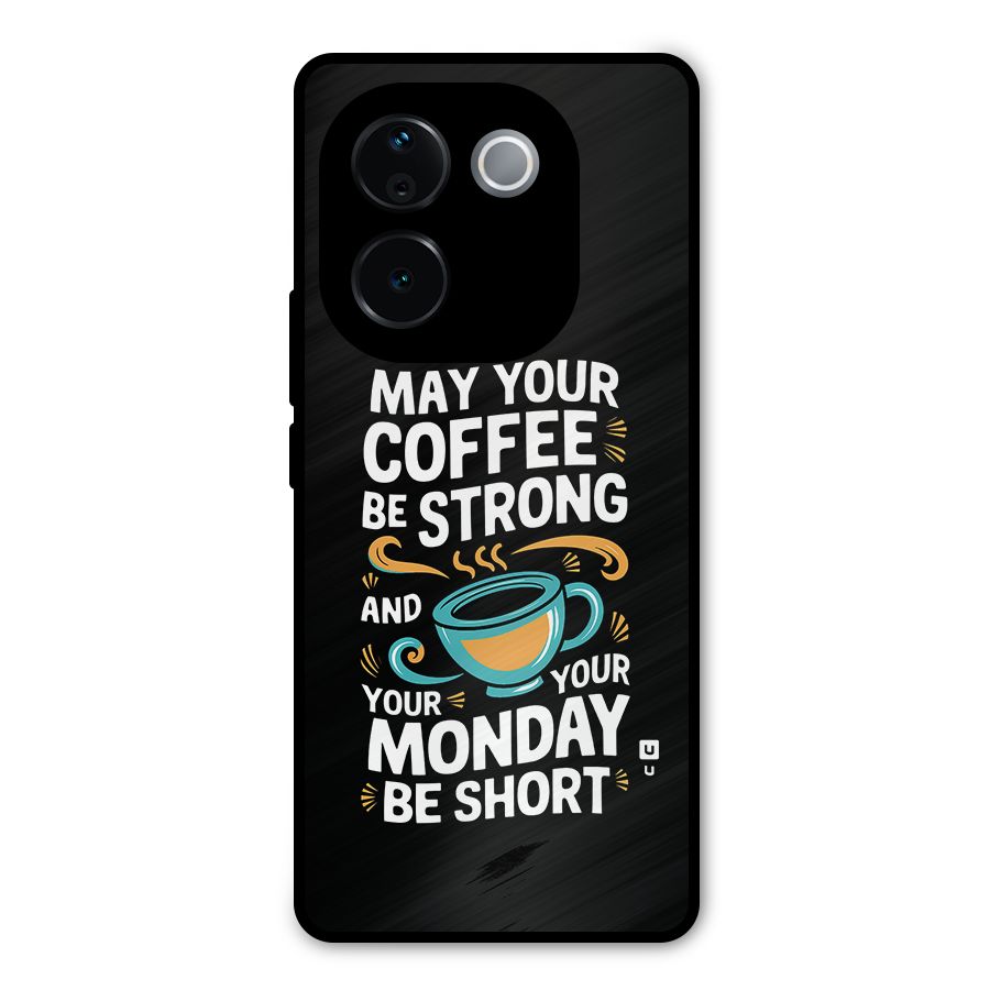 Strong Coffee Metal Back Case for iQOO Z9s Pro