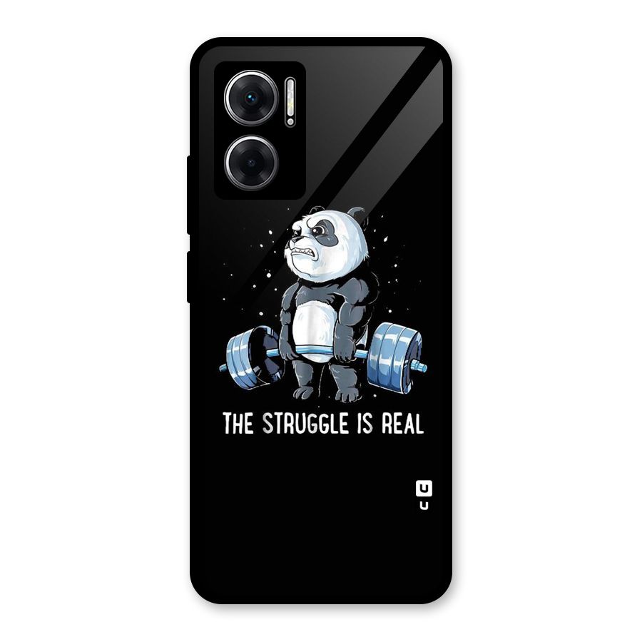 Struggle in Real Glass Back Case for Redmi 11 Prime 5G