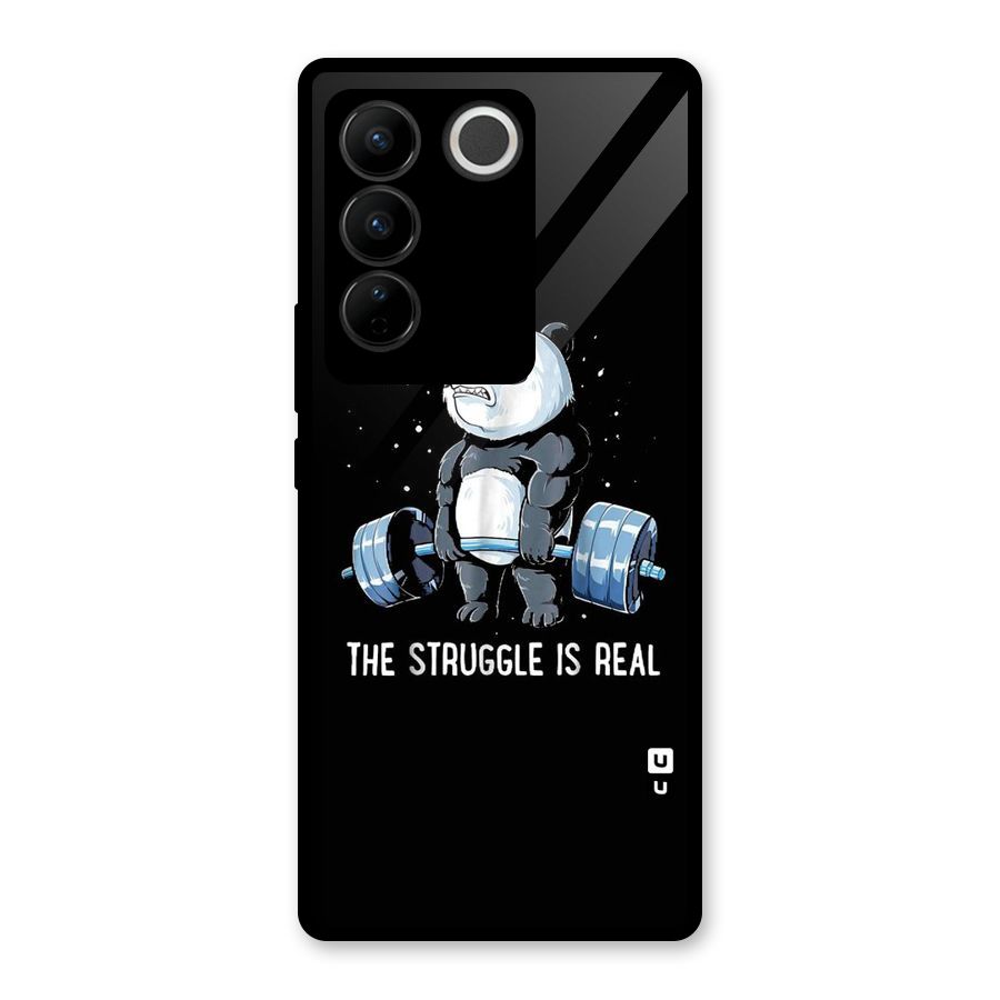 Struggle in Real Glass Back Case for Vivo V27