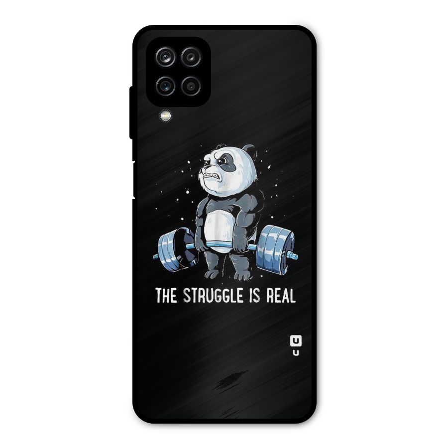 Struggle in Real Metal Back Case for Galaxy A12