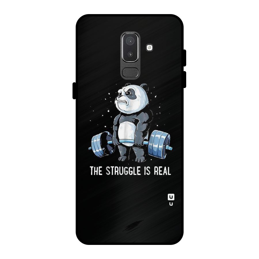Struggle in Real Metal Back Case for Galaxy On8 (2018)