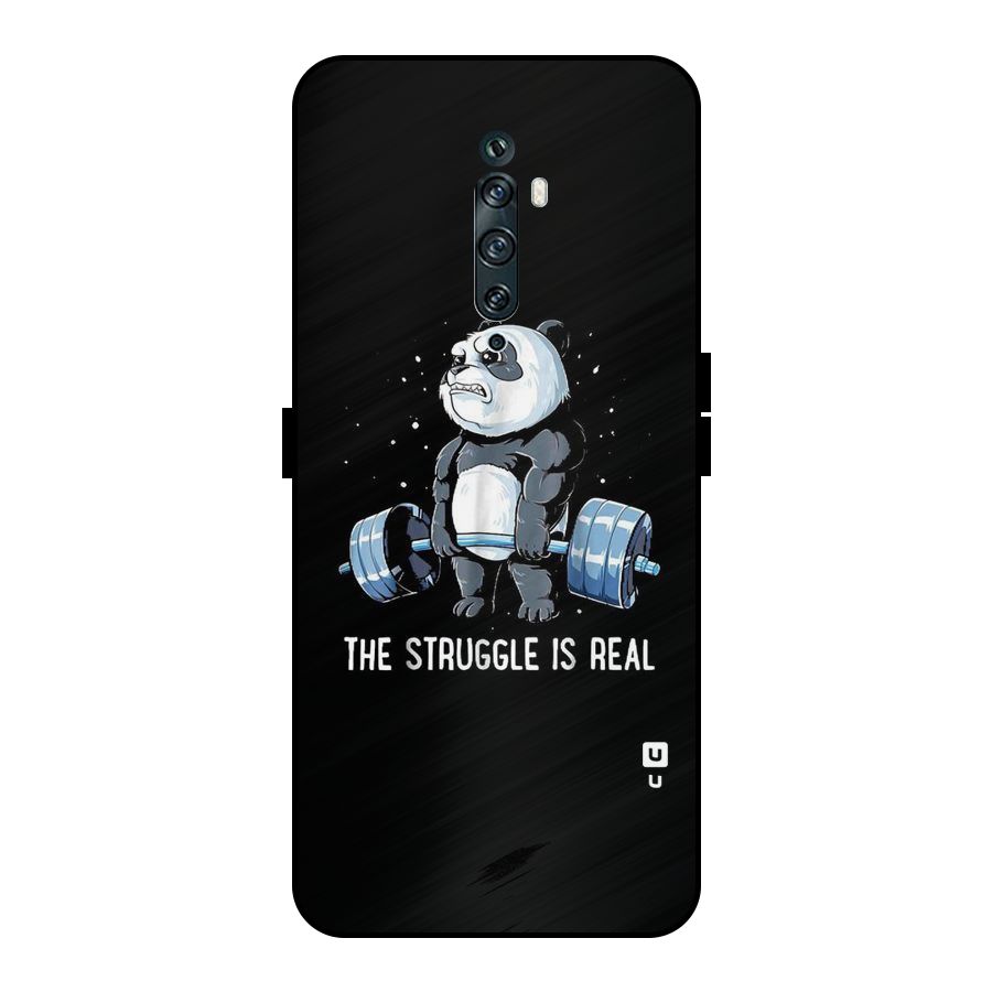 Struggle in Real Metal Back Case for Oppo Reno2 F