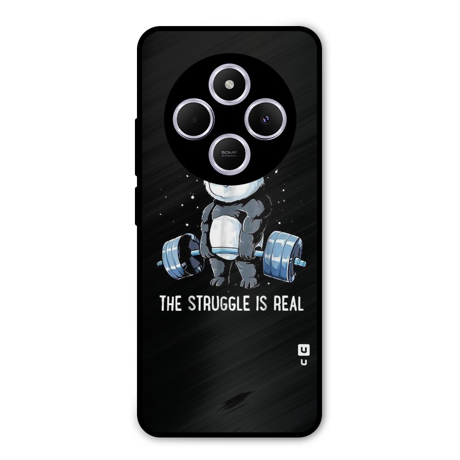 Struggle in Real Metal Back Case for Poco M7