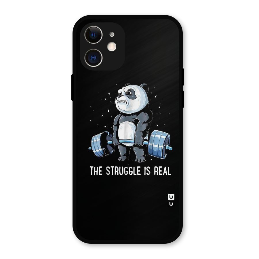 Struggle in Real Metal Back Case for iPhone 12