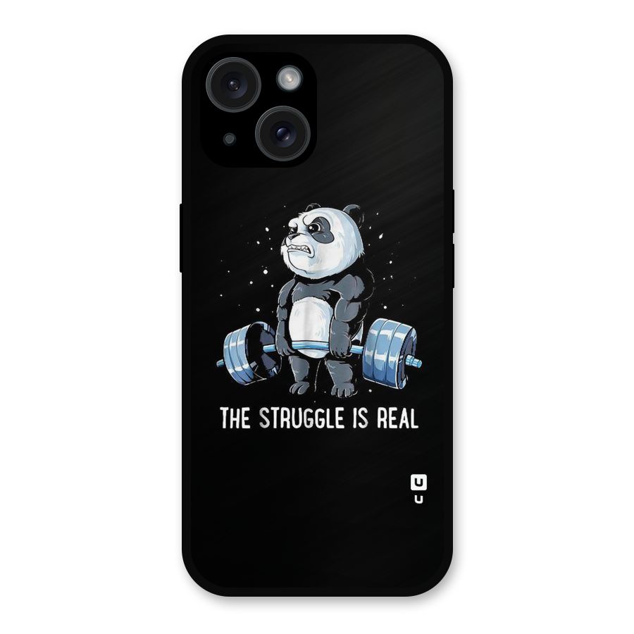 Struggle in Real Metal Back Case for iPhone 15