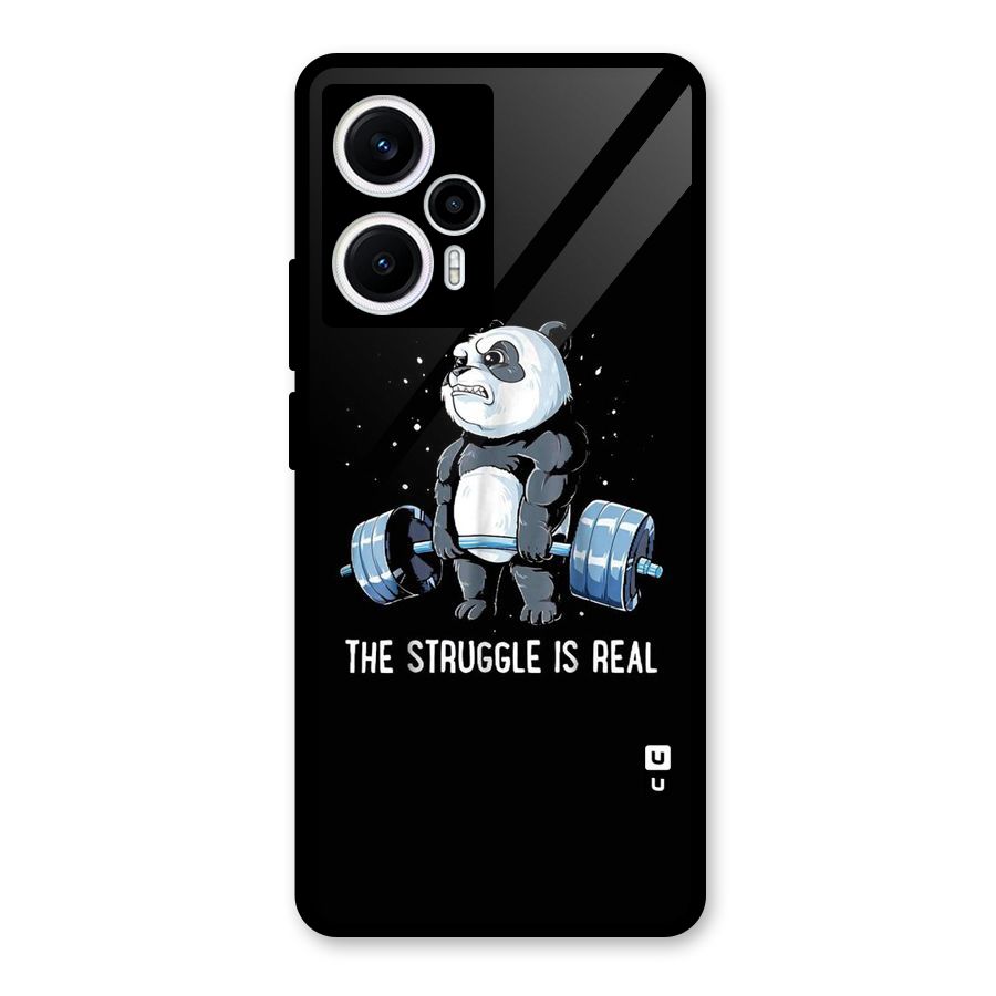 Struggle is Real Glass Back Case for Poco F5