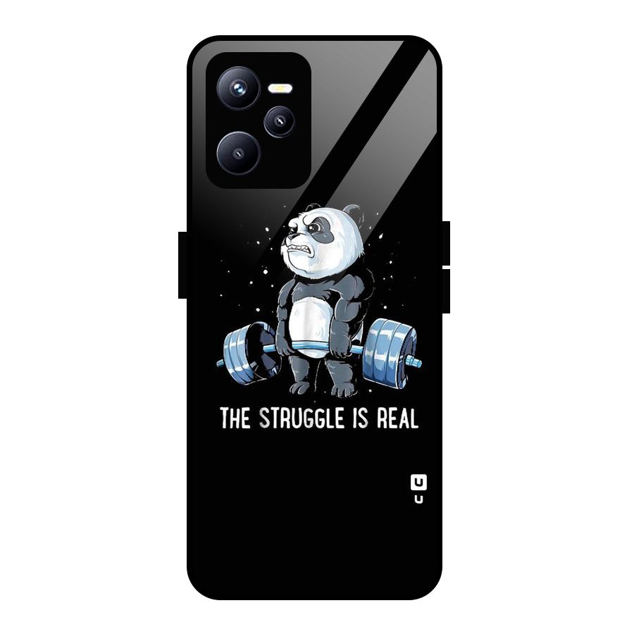 Struggle is Real Glass Back Case for Realme C35