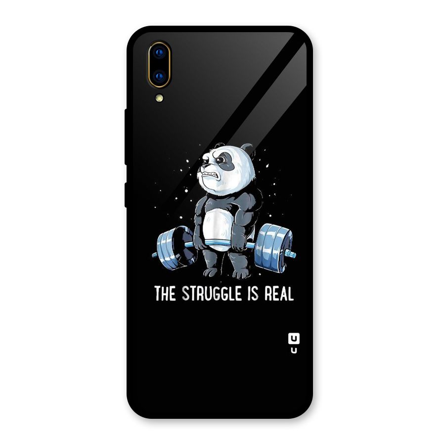 Struggle is Real Glass Back Case for Vivo V11 Pro