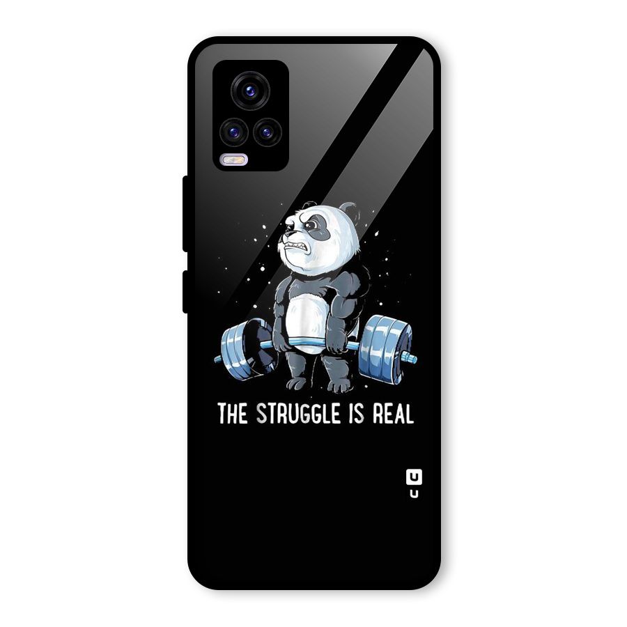 Struggle is Real Glass Back Case for Vivo V20 2021