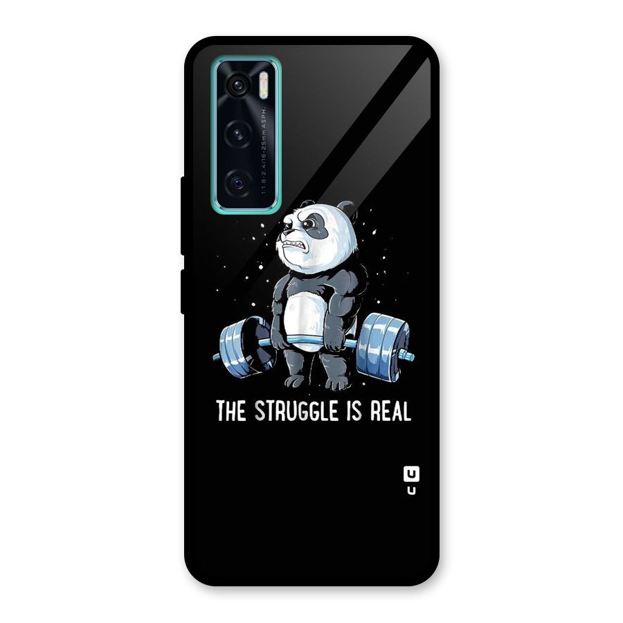 Struggle is Real Glass Back Case for Vivo V20 SE