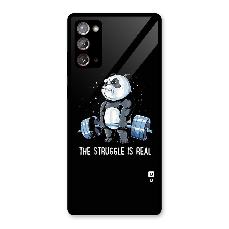 Struggle is Real Panda Glass Back Case for Galaxy Note 20