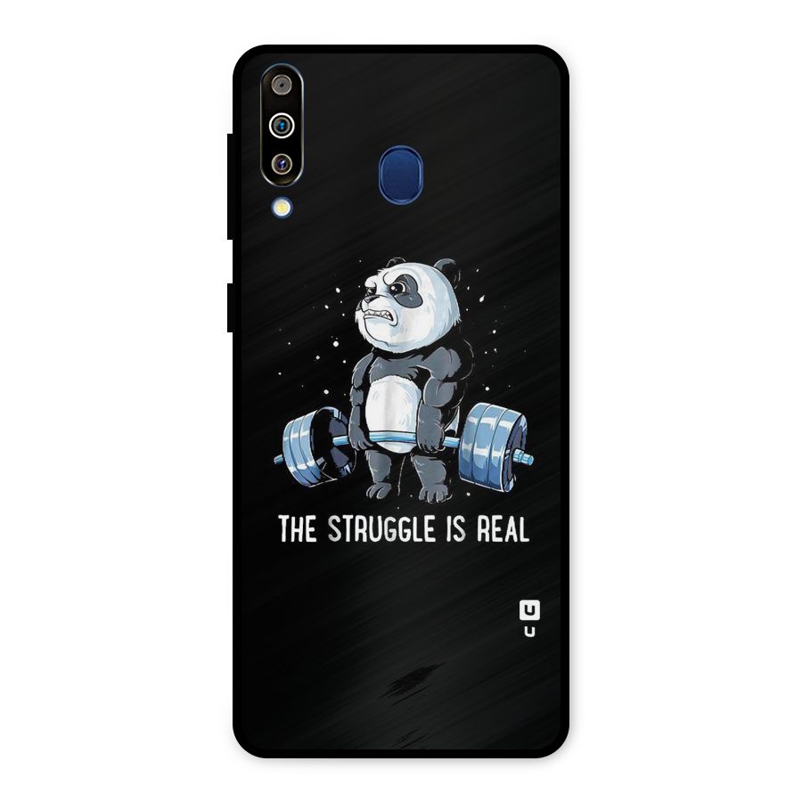 Struggle is Real Panda Metal Back Case for Galaxy M30