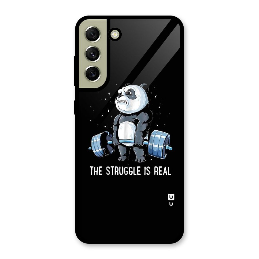 Struggle is Real Panda Metal Back Case for Galaxy S21 FE 5G (2023)