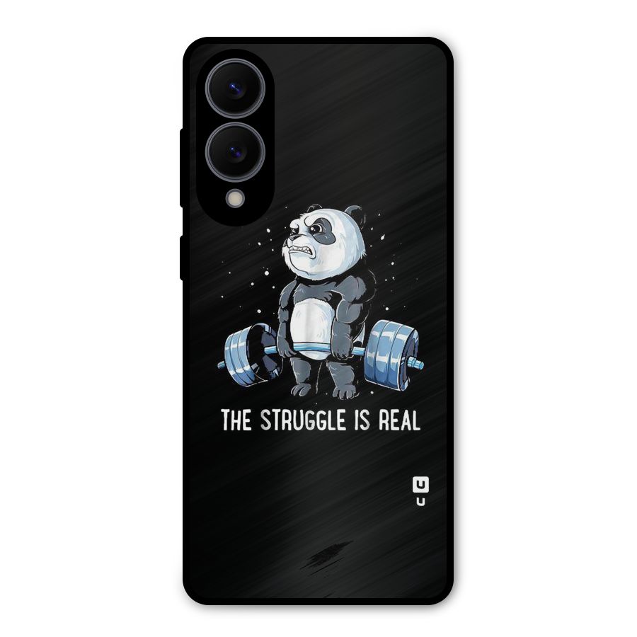 Struggle is Real Panda Metal Back Case for Galaxy S25 Edge