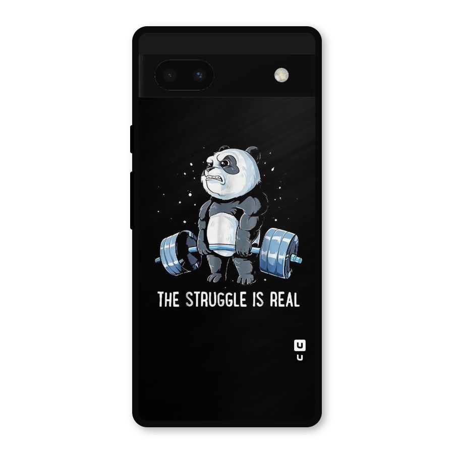 Struggle is Real Panda Metal Back Case for Google Pixel 6a