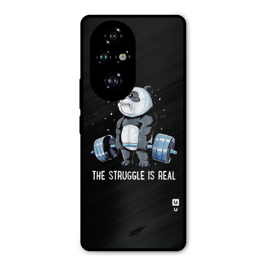 Struggle is Real Panda Metal Back Case for Honor 200 Pro