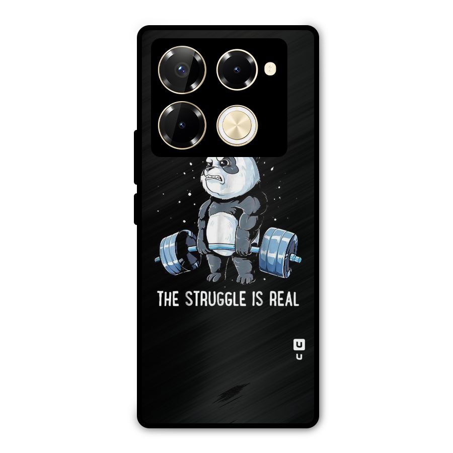 Struggle is Real Panda Metal Back Case for Infinix Note 40 Pro