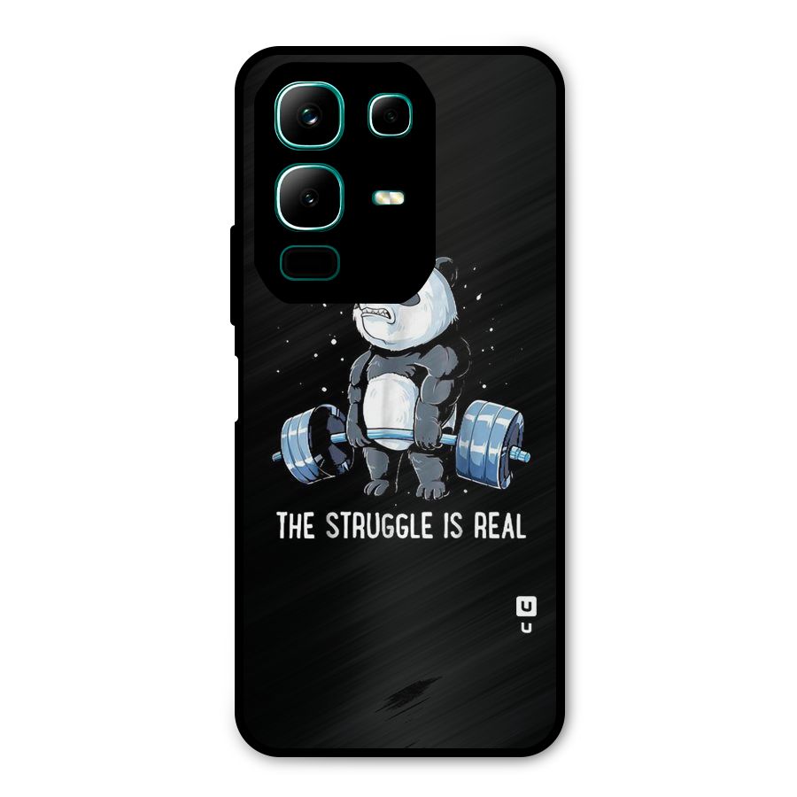 Struggle is Real Panda Metal Back Case for Infinix Note 50x