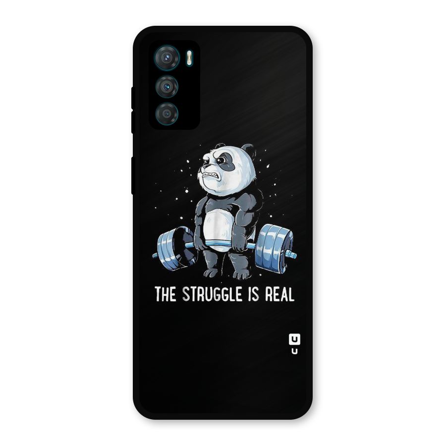 Struggle is Real Panda Metal Back Case for Moto G42