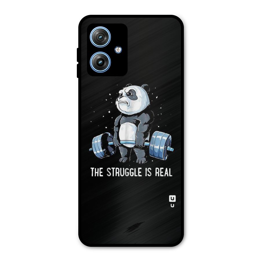 Struggle is Real Panda Metal Back Case for Moto G54