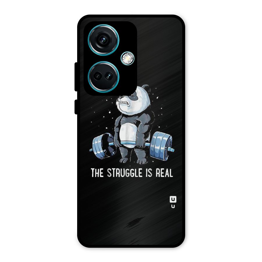 Struggle is Real Panda Metal Back Case for OnePlus Nord CE 3 5G