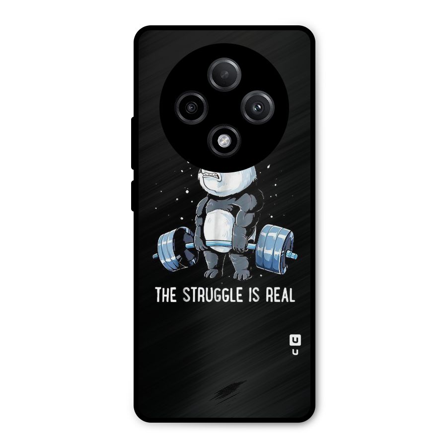 Struggle is Real Panda Metal Back Case for Oppo F27 Pro Plus