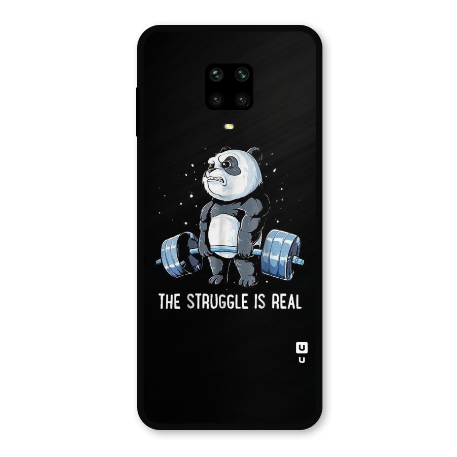 Struggle is Real Panda Metal Back Case for Poco M2