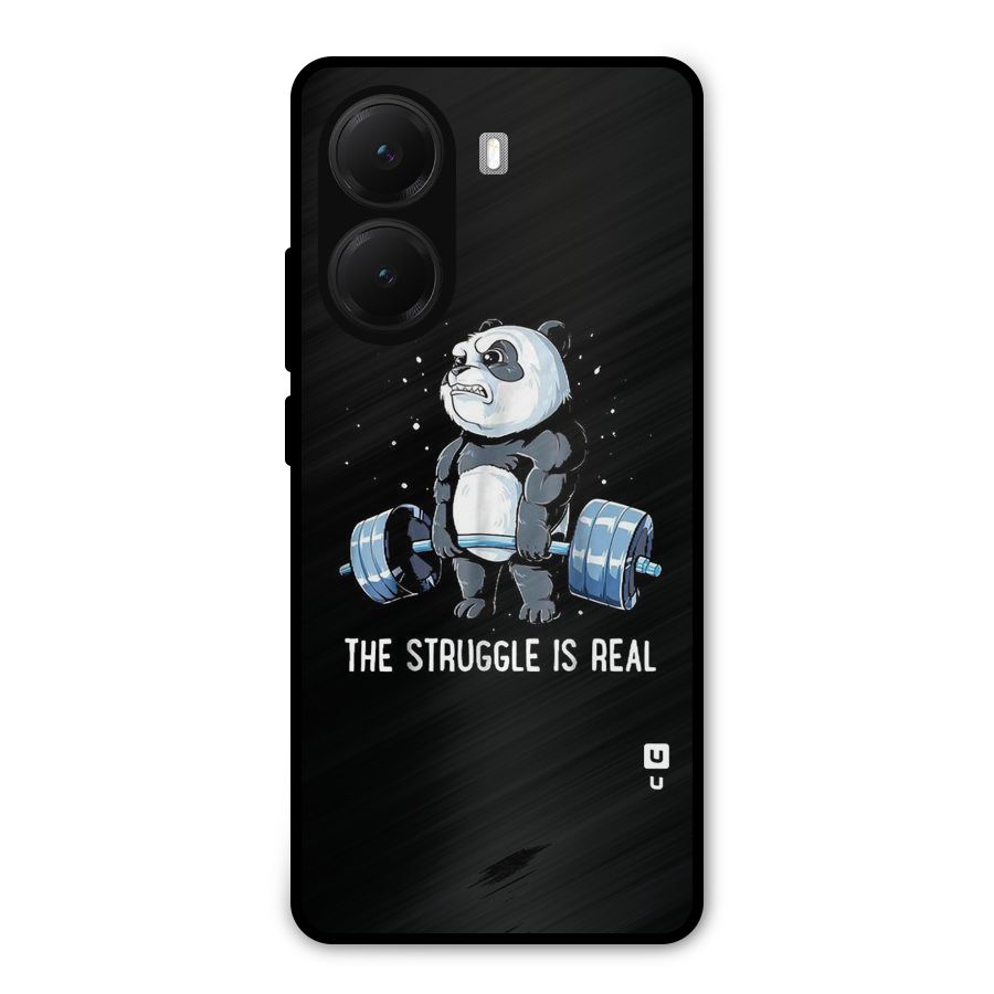 Struggle is Real Panda Metal Back Case for Poco X7 Pro