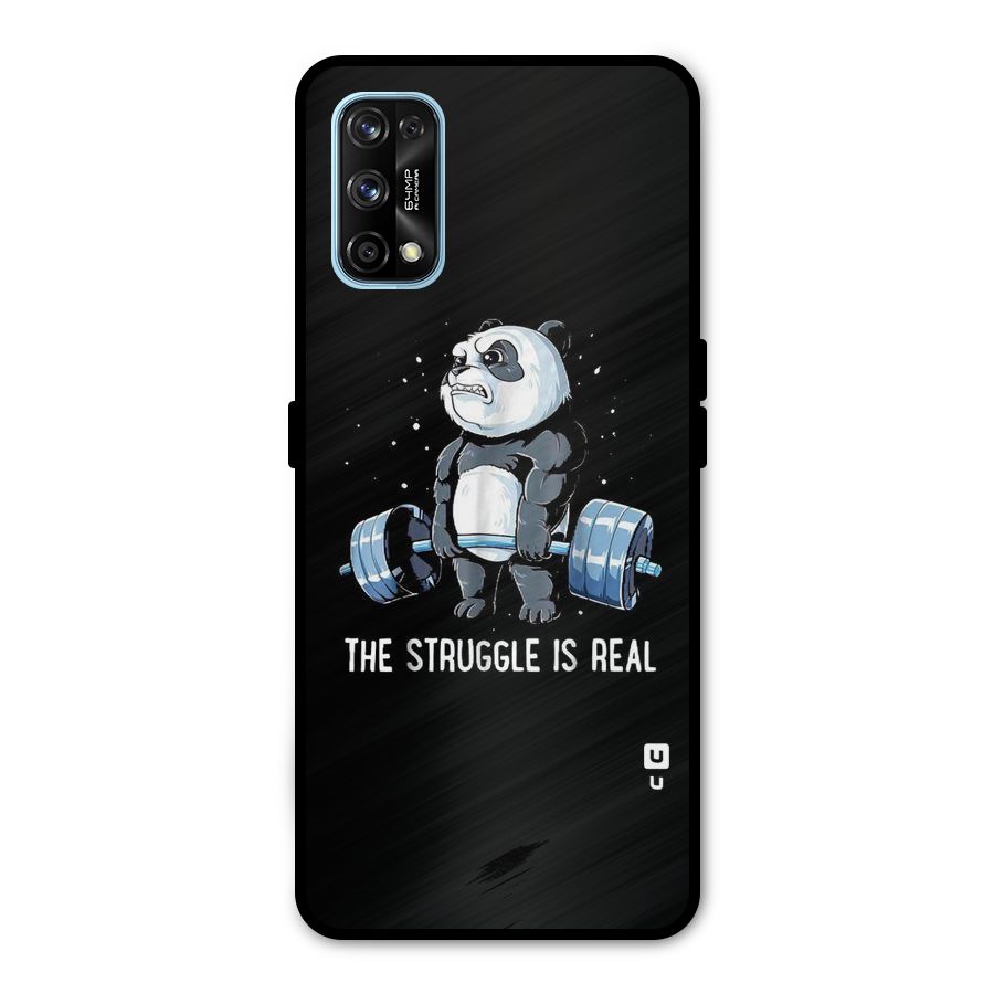 Struggle is Real Panda Metal Back Case for Realme 7 Pro