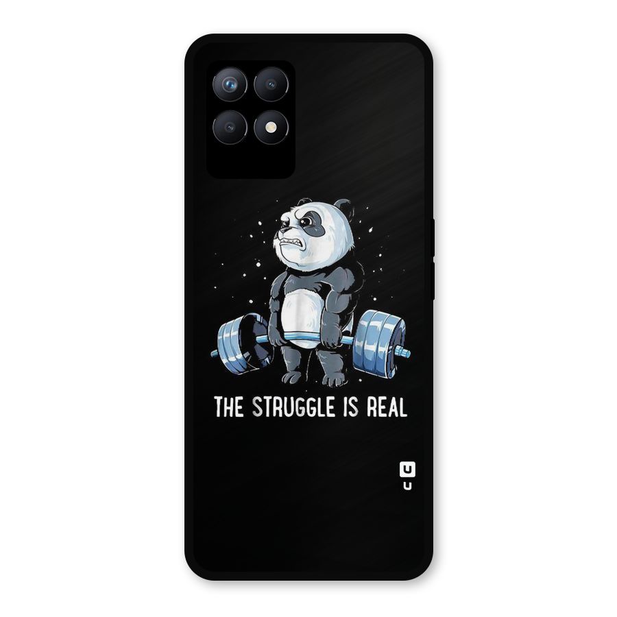 Struggle is Real Panda Metal Back Case for Realme 8i