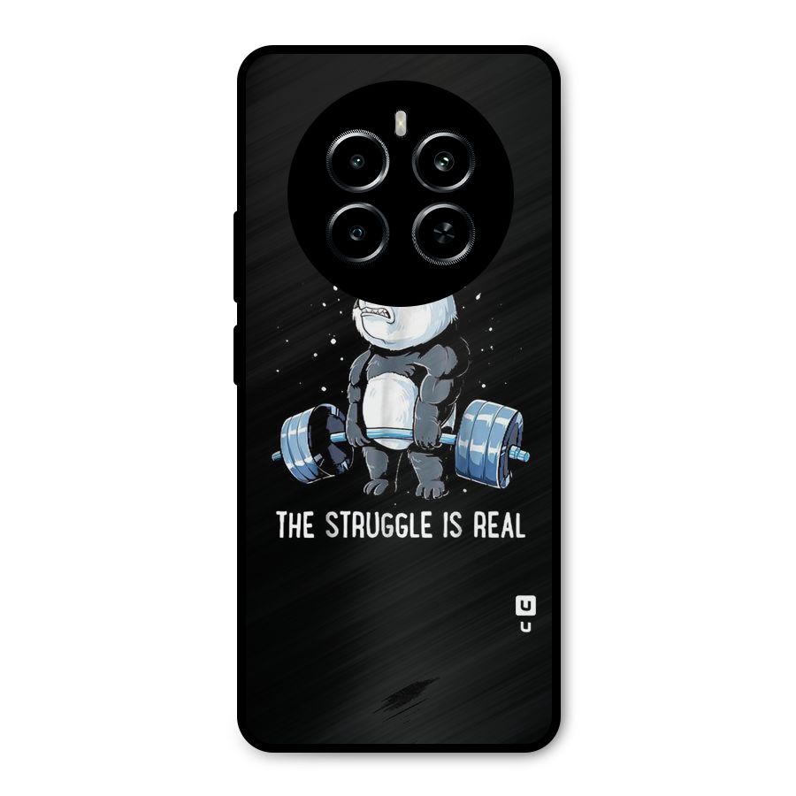 Struggle is Real Panda Metal Back Case for Realme P1
