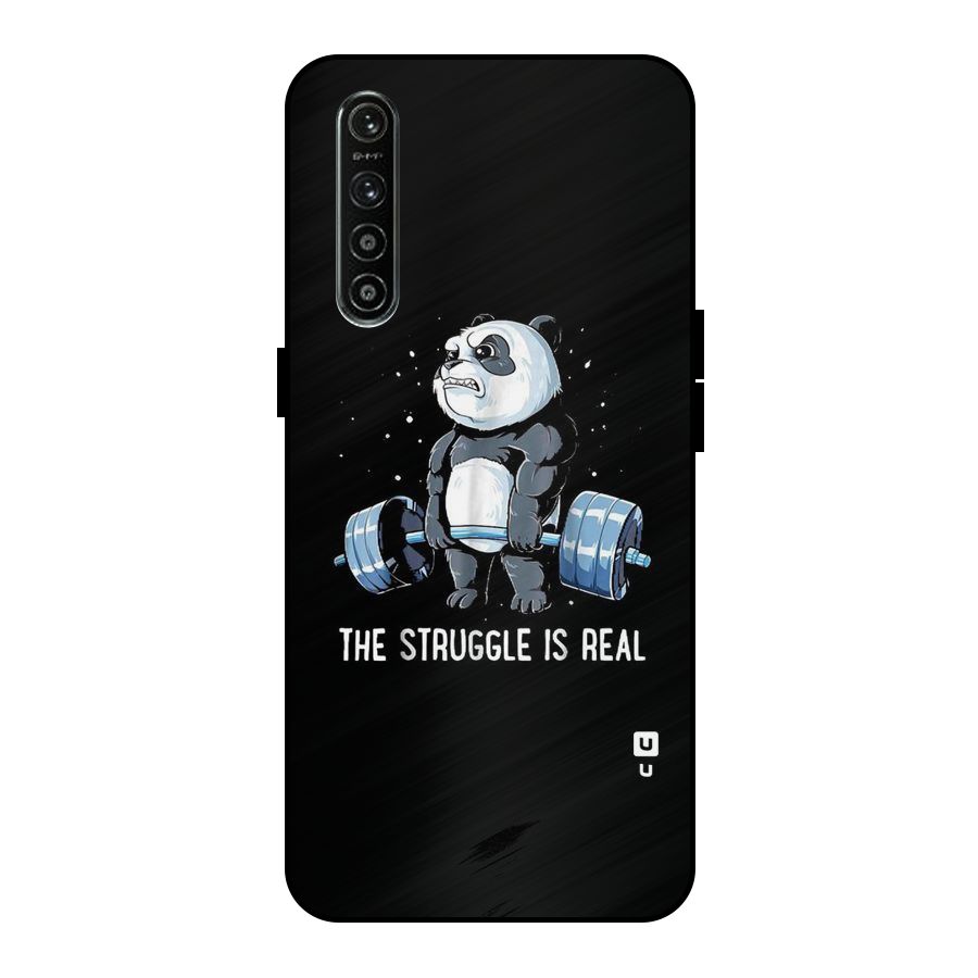 Struggle is Real Panda Metal Back Case for Realme XT