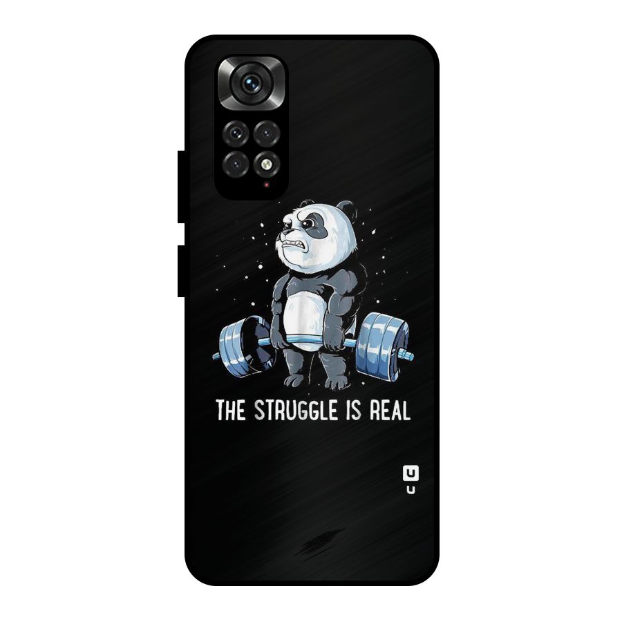 Struggle is Real Panda Metal Back Case for Redmi Note 11 Pro Plus 5G
