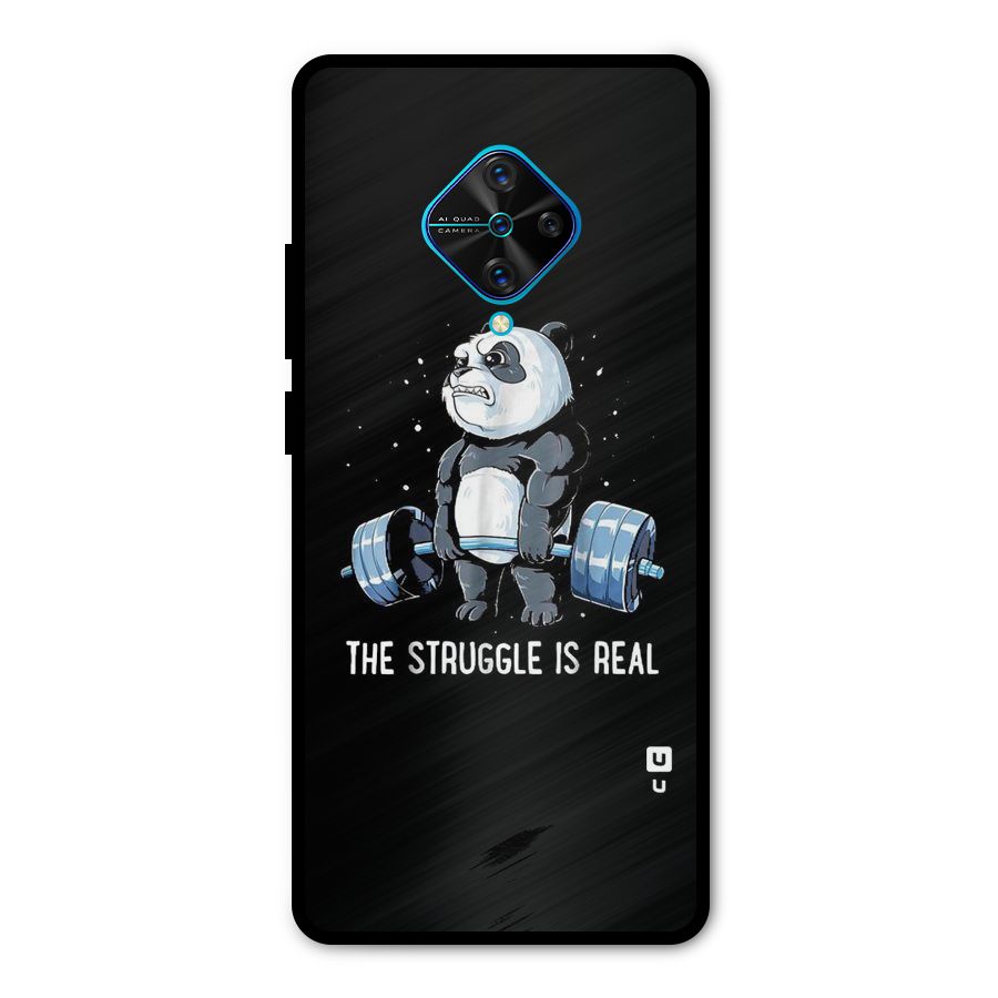 Struggle is Real Panda Metal Back Case for Vivo S1 Pro
