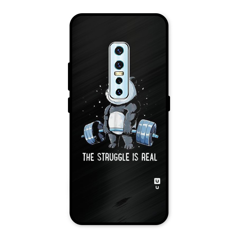 Struggle is Real Panda Metal Back Case for Vivo V17 Pro