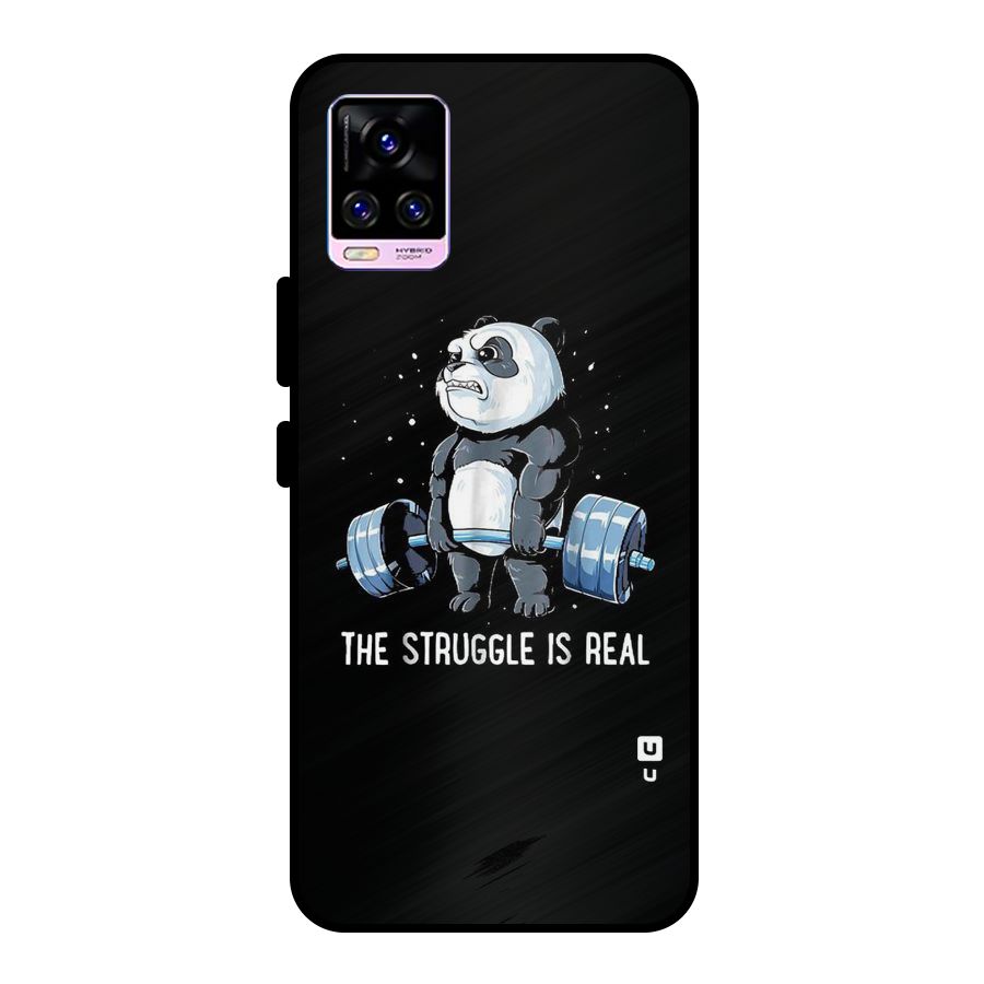 Struggle is Real Panda Metal Back Case for Vivo V20 Pro
