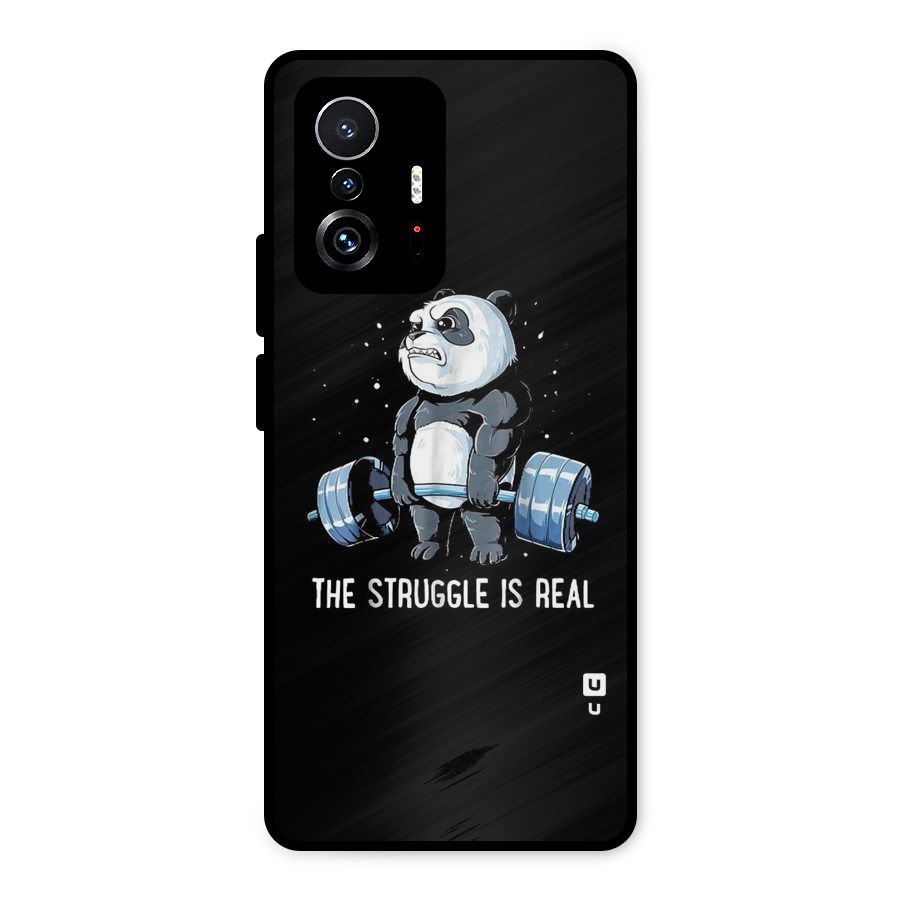 Struggle is Real Panda Metal Back Case for Xiaomi 11T Pro