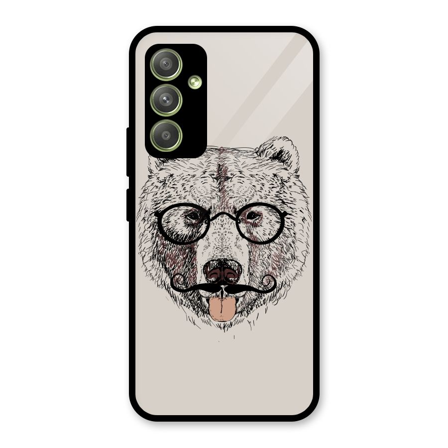 Studious Bear Glass Back Case for Galaxy A54