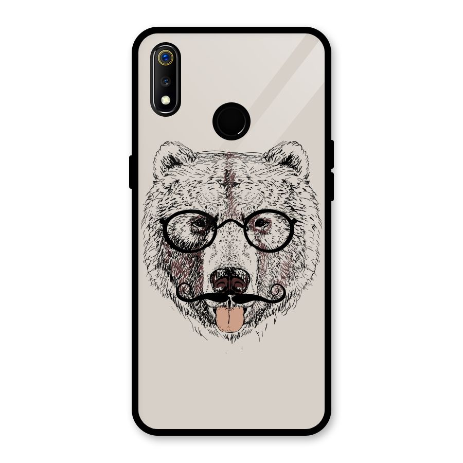 Studious Bear Glass Back Case for Realme 3i