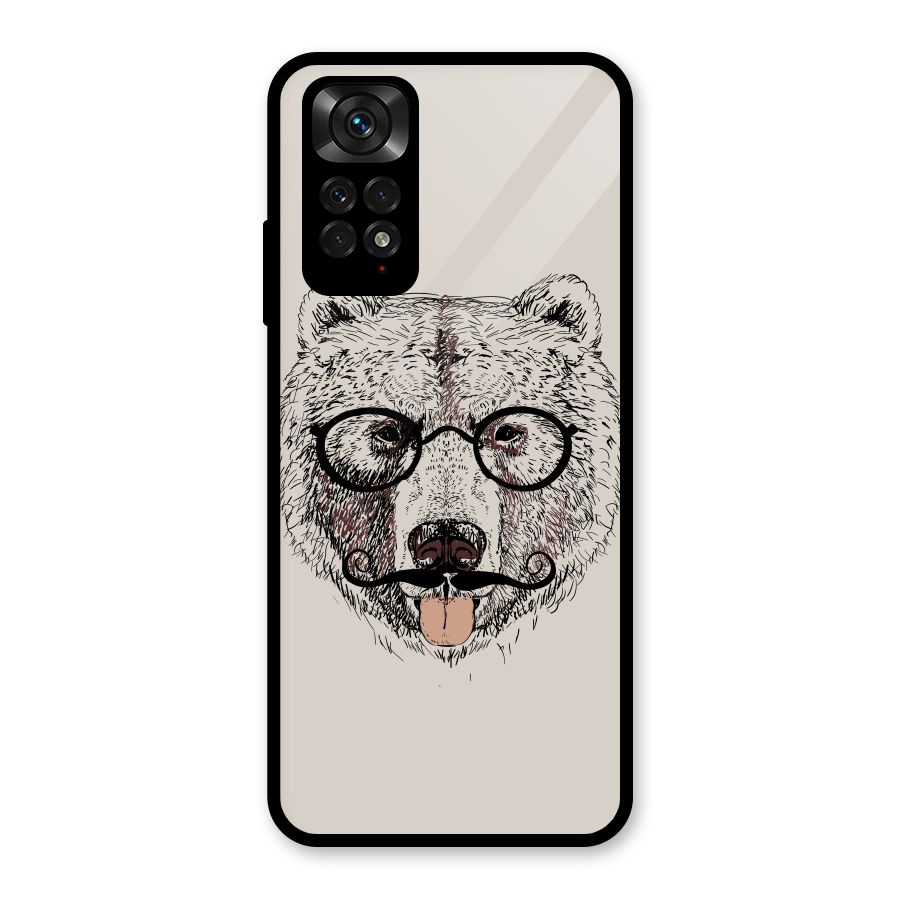 Studious Bear Glass Back Case for Redmi Note 11S