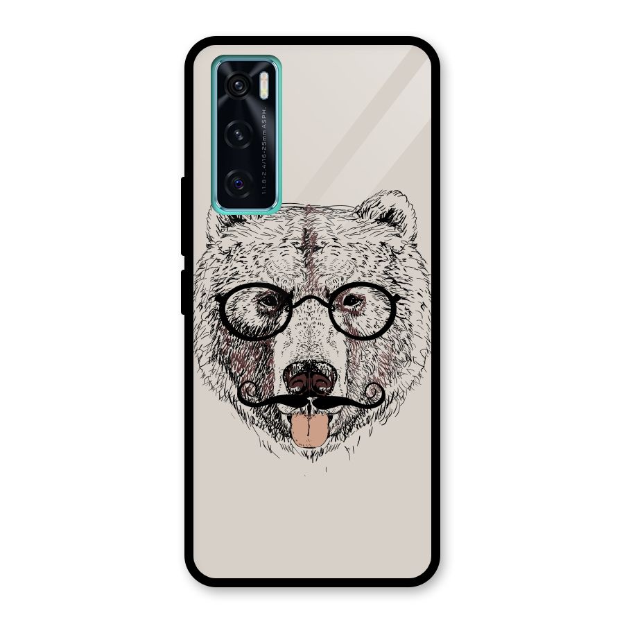 Studious Bear Glass Back Case for Vivo V20 SE