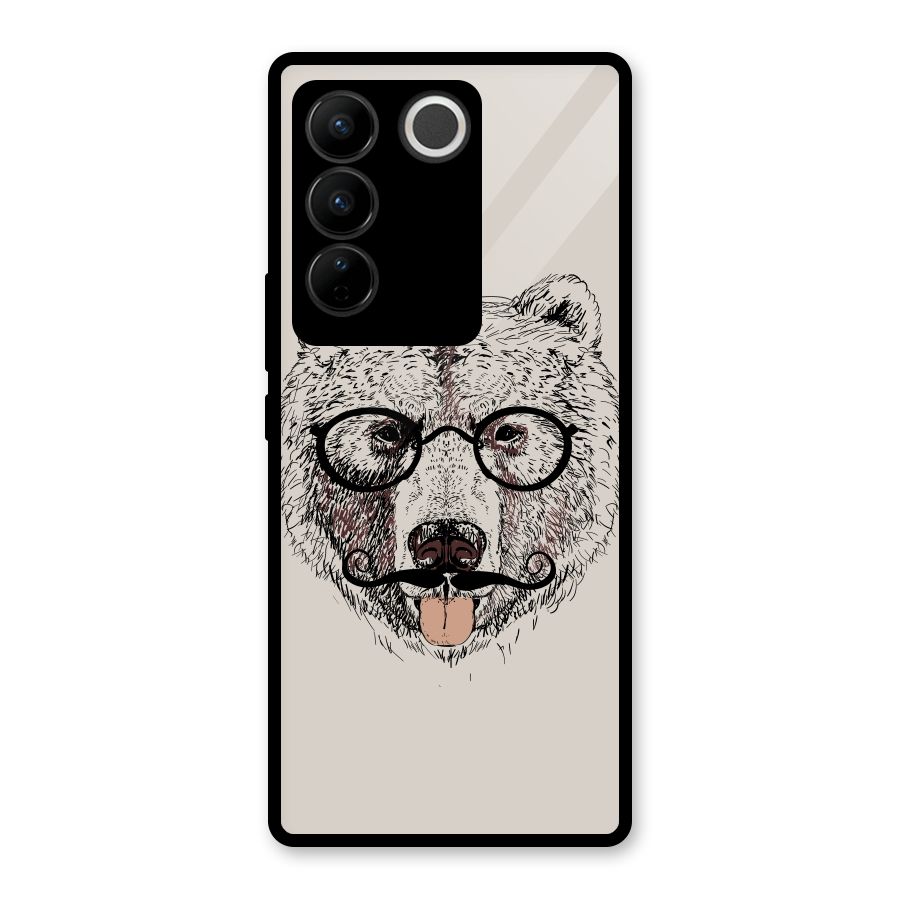 Studious Bear Glass Back Case for Vivo V27 Pro
