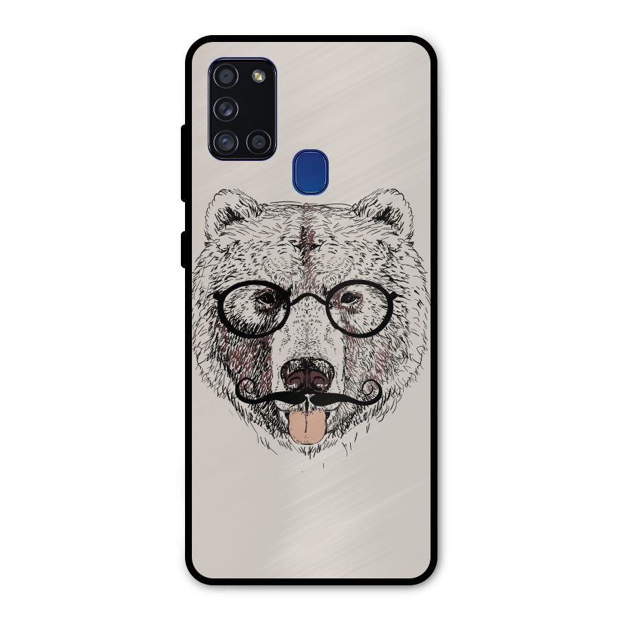 Studious Bear Metal Back Case for Galaxy A21s