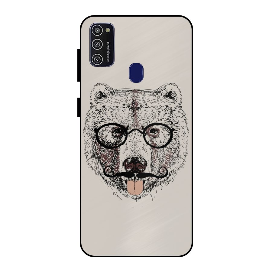 Studious Bear Metal Back Case for Galaxy M21