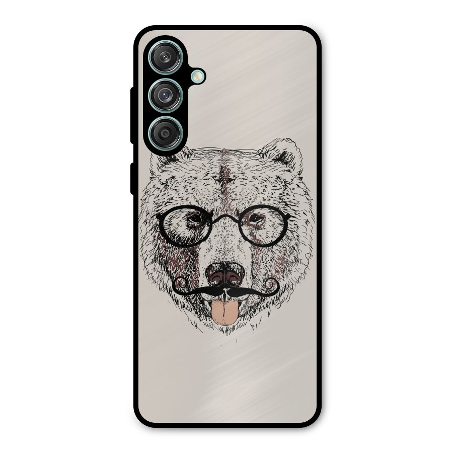 Studious Bear Metal Back Case for Galaxy M55 5G