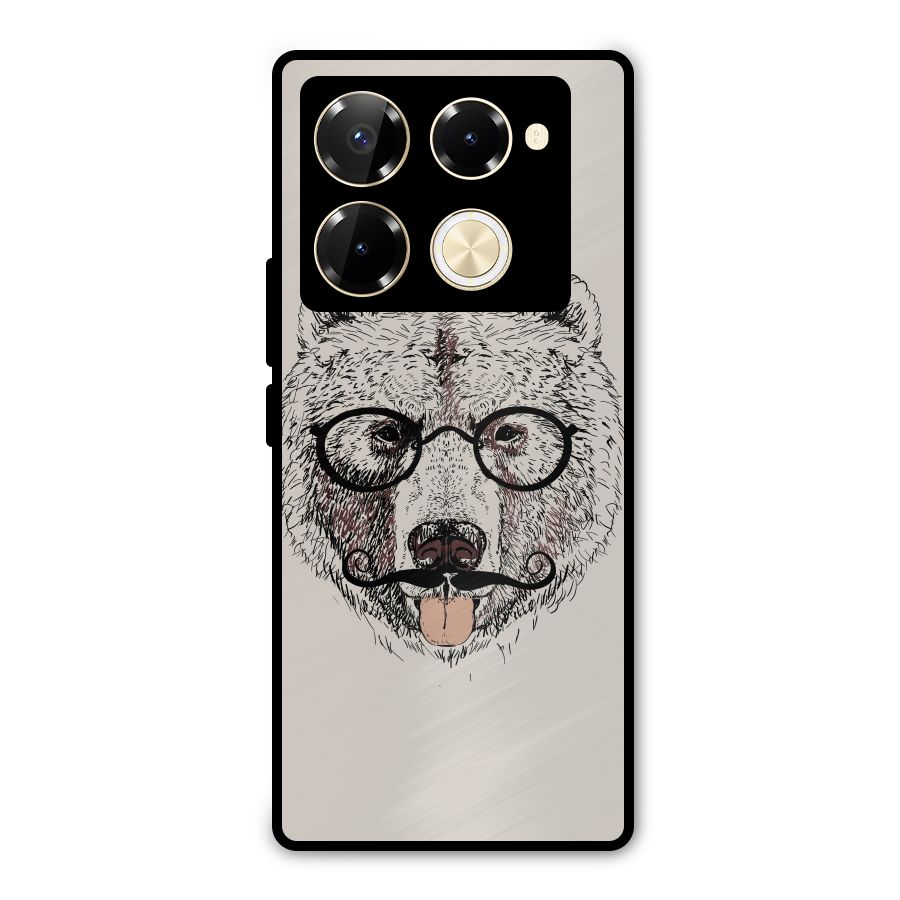 Studious Bear Metal Back Case for Infinix Note 40 Pro Plus