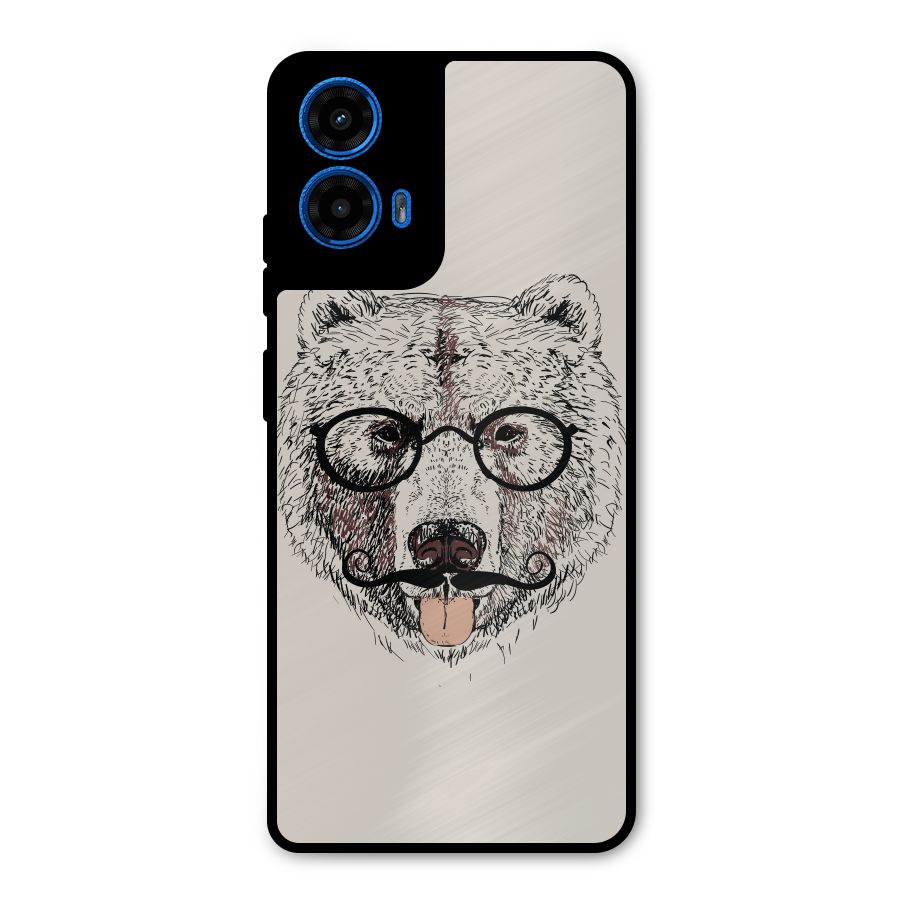 Studious Bear Metal Back Case for Moto G45