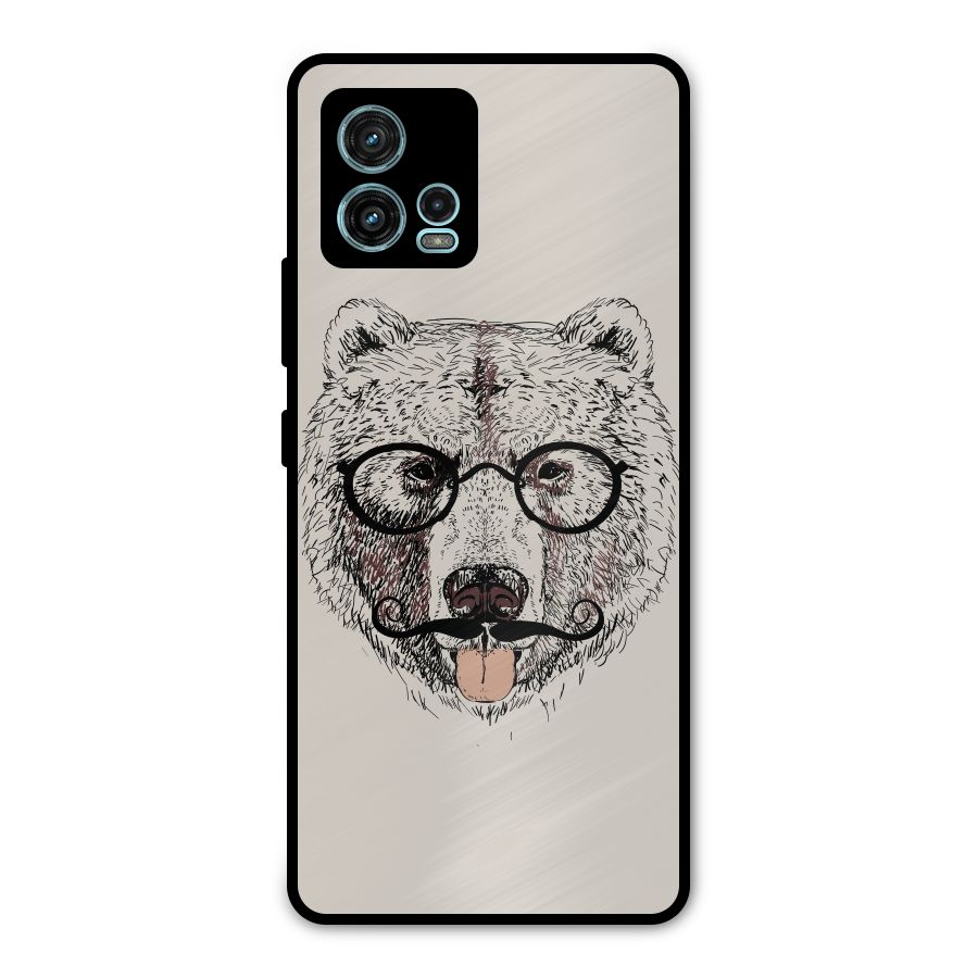 Studious Bear Metal Back Case for Moto G72