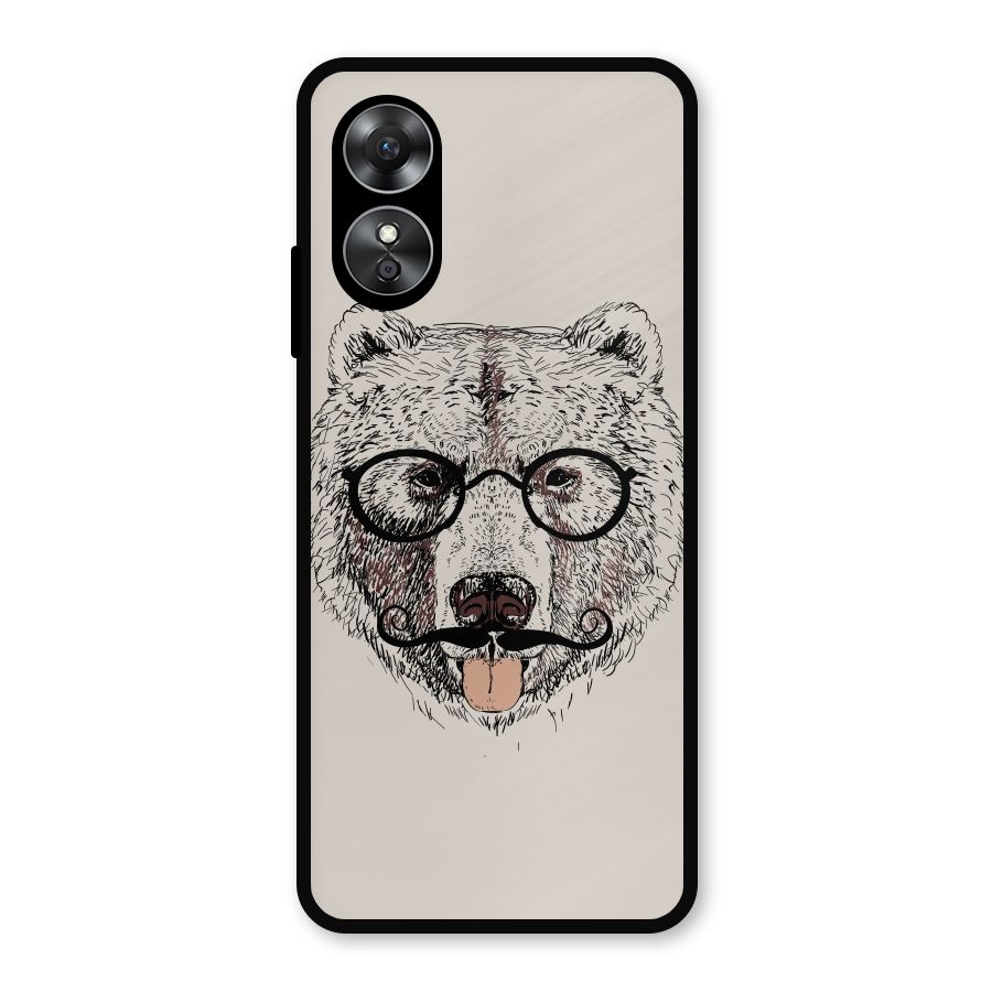Studious Bear Metal Back Case for Oppo A17