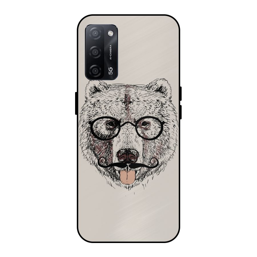 Studious Bear Metal Back Case for Oppo A53s 5G